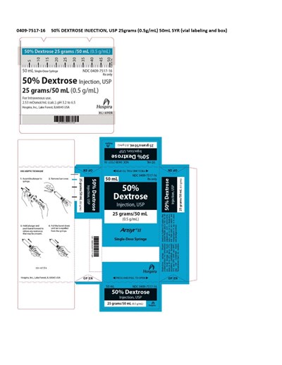 Syringe And Carton (Vial And Box 0409 7517 16 50percent Dextrose Injection  Usp 25grams 50ml Syr Label 0)
